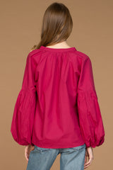 Emory Blouse in Raspberry