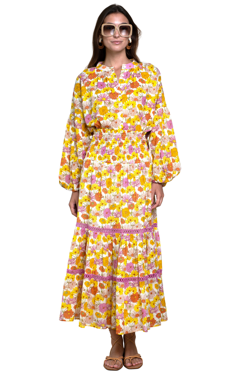 Izzy Skirt Dress in Blooming Golden