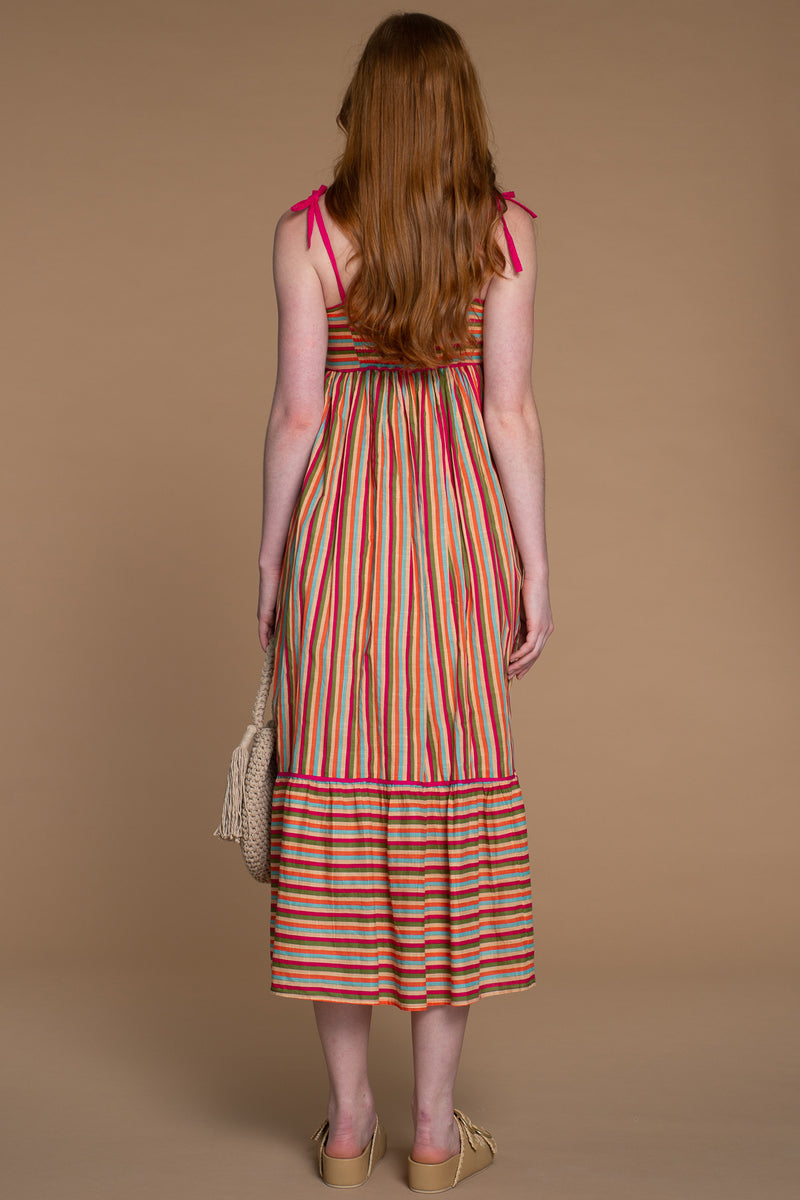 Malin Dress in Strawberry Stripes