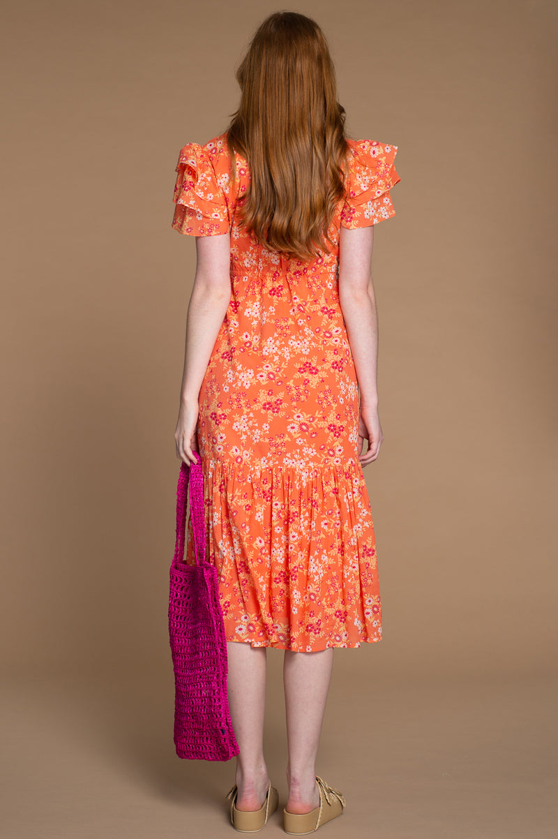 Delia Dress in Sunset Floral