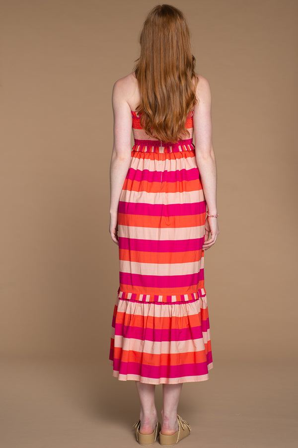 Jane Dress in Bellini Stripe