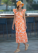 Brooke Dress in Spring Shadow Clementine