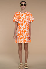 Louisa Dress in Spring Shadow Clementine