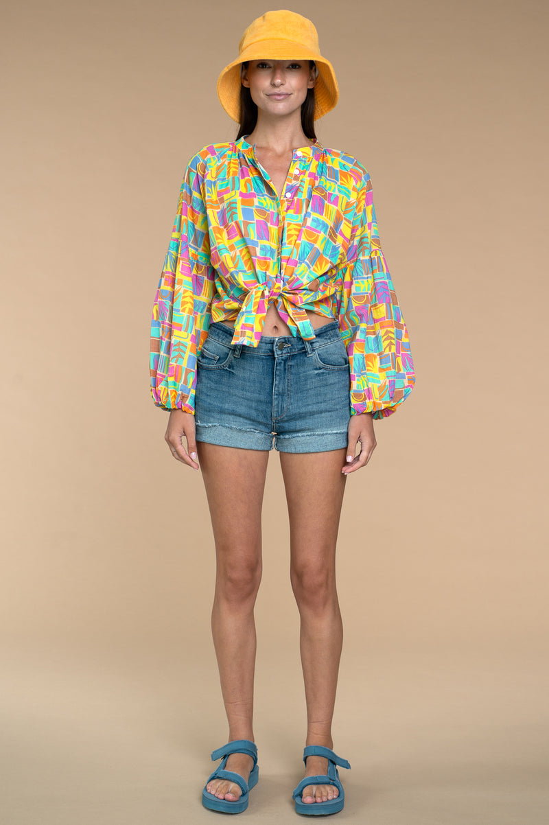 Emory Blouse in South Beach Multi