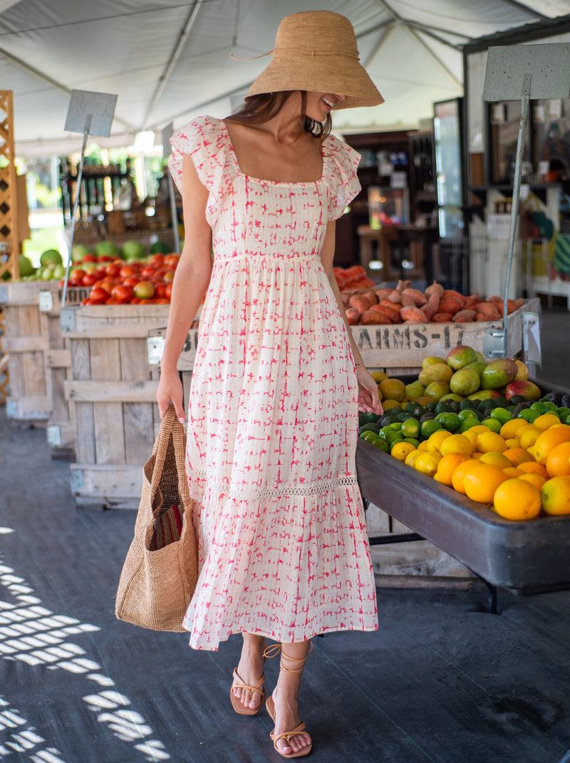 Brooke Dress in Streaming Coral